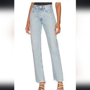 Agolde Lana Jeans Light wash straight leg, mid-high rise